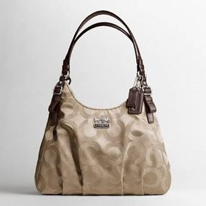 Coach MADISON OP ART SATEEN MAGGIE SHOULDER BAG